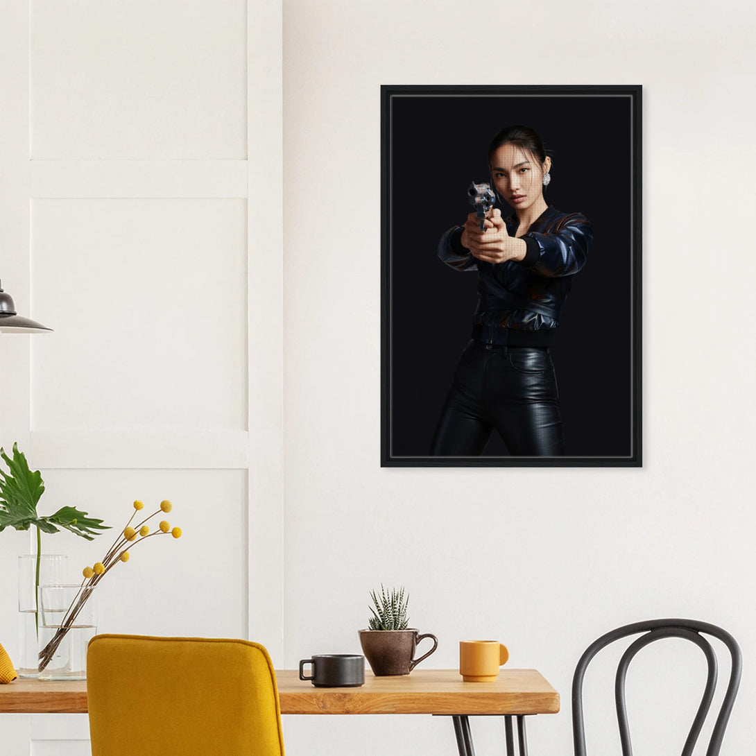 Rei Nakamura Born in the Year of the Dragon art print, Luxe Noir cinematic portrait