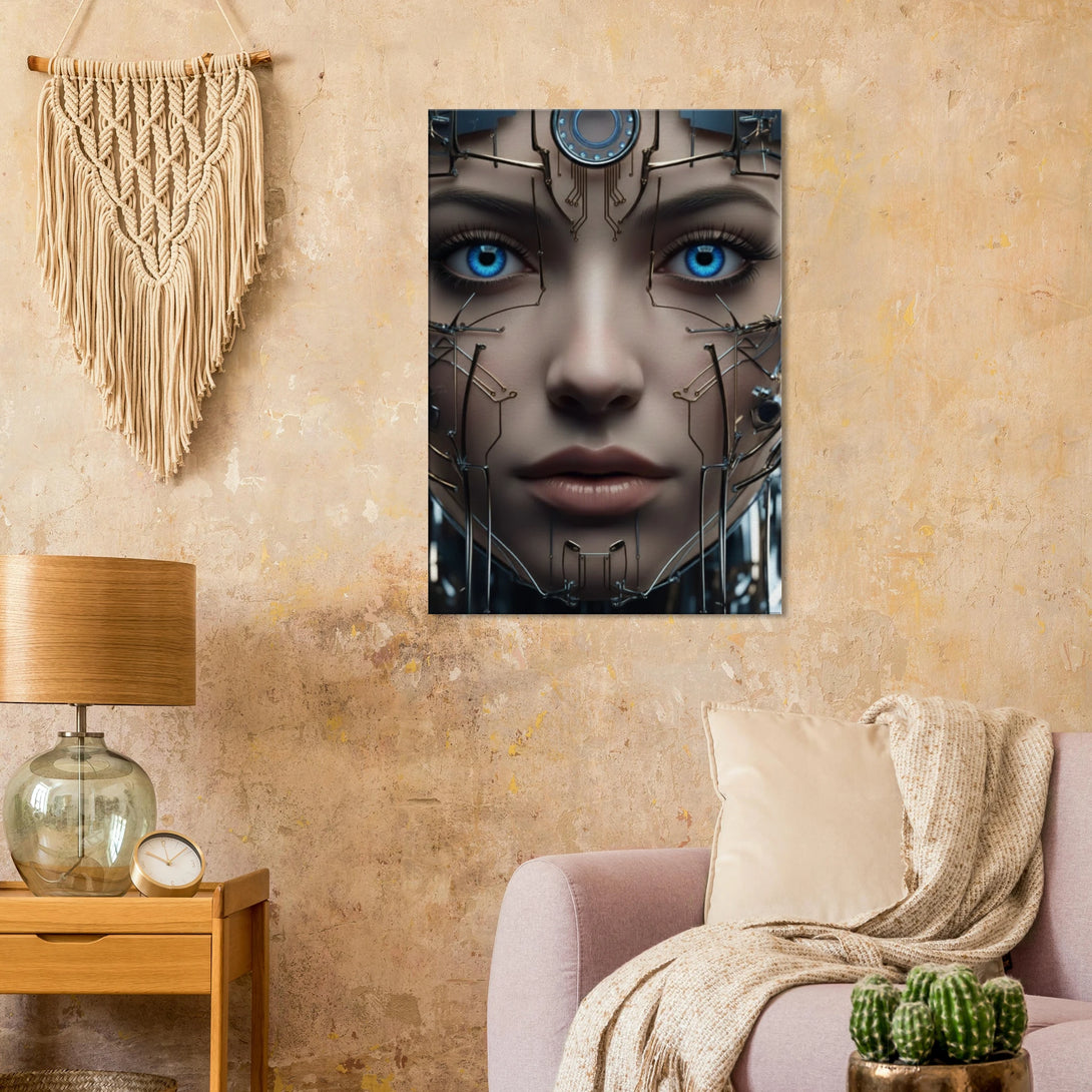 Luxe Noir wall art, The Emergence of Vanta poster displayed in an elegant living room interior